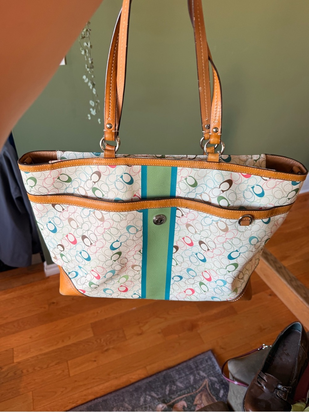 Coach Chelsea Signature stripe tote